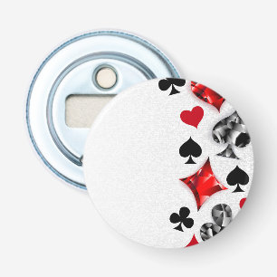 Poker Player Gambler Playing Card Suits Las Vegas Bottle Opener