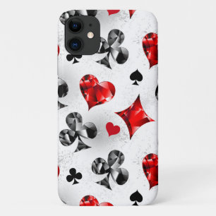 Poker Player Gambler Playing Card Suits Las Vegas iPhone 11 Case