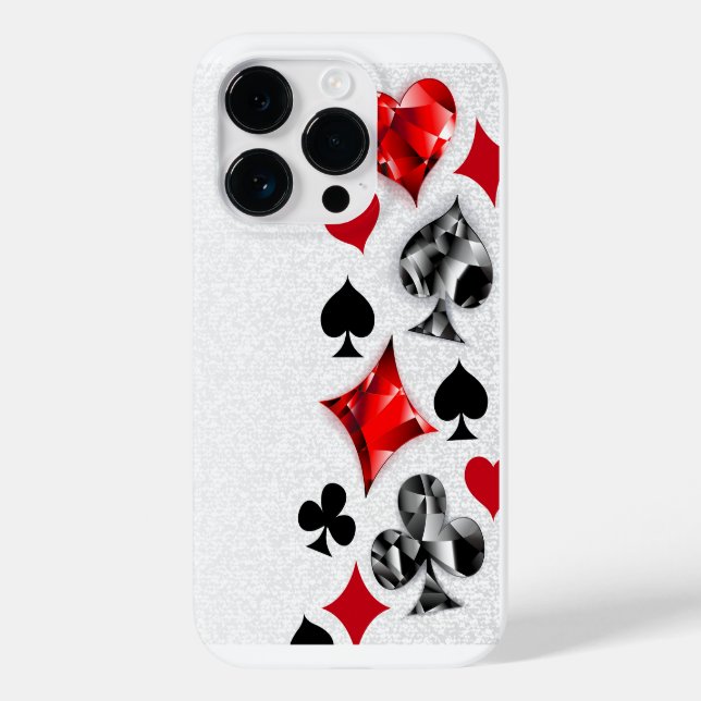 Poker Player Gambler Playing Card Suits Las Vegas Case-Mate iPhone Case (Back)