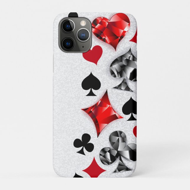 Poker Player Gambler Playing Card Suits Las Vegas Case-Mate iPhone Case (Back)