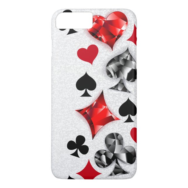 Poker Player Gambler Playing Card Suits Las Vegas Case-Mate iPhone Case (Back)