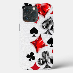 Poker Player Gambler Playing Card Suits Las Vegas iPhone 13 Pro Case