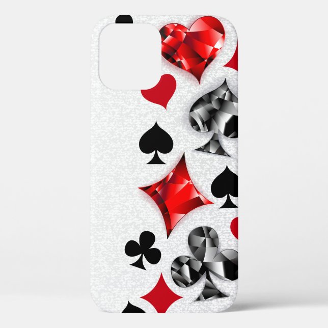 Poker Player Gambler Playing Card Suits Las Vegas Case-Mate iPhone Case (Back)
