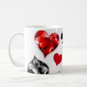 Poker Player Gambler Playing Card Suits Las Vegas Coffee Mug