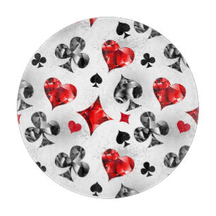 Poker Player Gambler Playing Card Suits Las Vegas Cutting Board