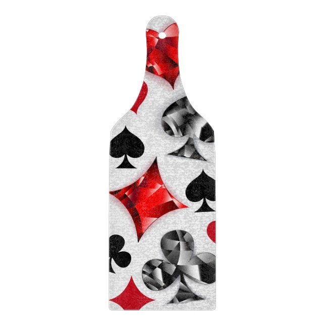 Poker Player Gambler Playing Card Suits Las Vegas Cutting Board (Front)
