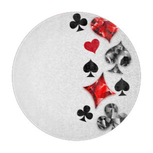 Poker Player Gambler Playing Card Suits Las Vegas Cutting Board