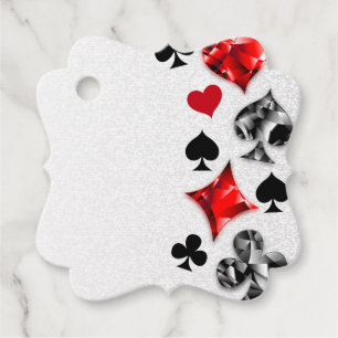 Poker Player Gambler Playing Card Suits Las Vegas Favour Tags