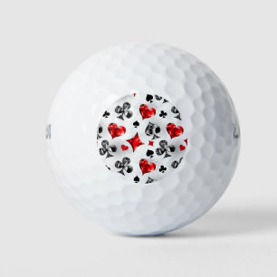 Poker Player Gambler Playing Card Suits Las Vegas Golf Balls