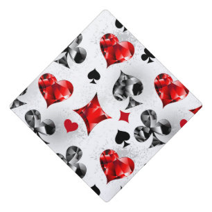 Poker Player Gambler Playing Card Suits Las Vegas Graduation Cap Topper