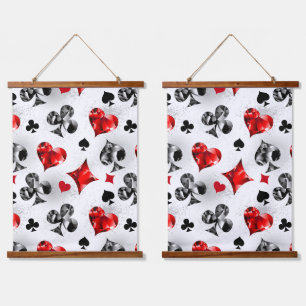 Poker Player Gambler Playing Card Suits Las Vegas Hanging Tapestry
