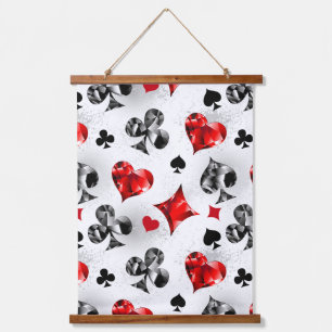 Poker Player Gambler Playing Card Suits Las Vegas Hanging Tapestry