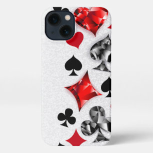 Poker Player Gambler Playing Card Suits Las Vegas iPhone 13 Case