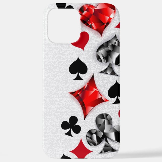 Poker Player Gambler Playing Card Suits Las Vegas iPhone Case (Back)