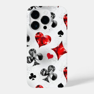 Poker Player Gambler Playing Card Suits Las Vegas iPhone 14 Pro Case