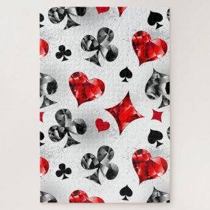 Poker Player Gambler Playing Card Suits Las Vegas Jigsaw Puzzle