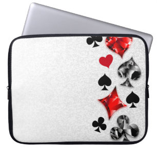 Poker Player Gambler Playing Card Suits Las Vegas Laptop Sleeve