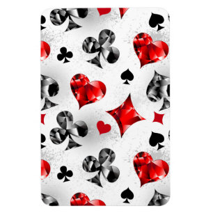 Poker Player Gambler Playing Card Suits Las Vegas Magnet