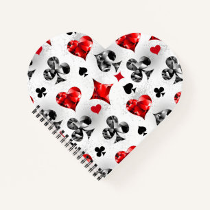 Poker Player Gambler Playing Card Suits Las Vegas Notebook