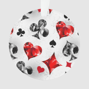 Poker Player Gambler Playing Card Suits Las Vegas Ornament