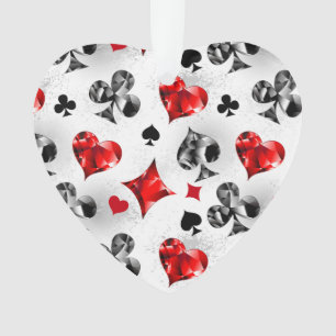 Poker Player Gambler Playing Card Suits Las Vegas Ornament