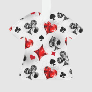 Poker Player Gambler Playing Card Suits Las Vegas Ornament