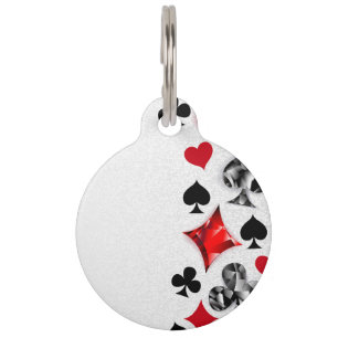 Poker Player Gambler Playing Card Suits Las Vegas Pet Tag
