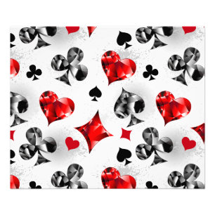 Poker Player Gambler Playing Card Suits Las Vegas Photo Print