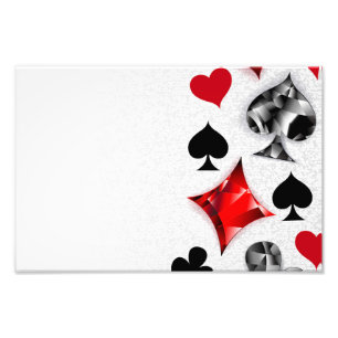 Poker Player Gambler Playing Card Suits Las Vegas Photo Print