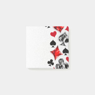Poker Player Gambler Playing Card Suits Las Vegas Post-it Notes