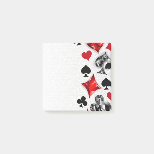 Poker Player Gambler Playing Card Suits Las Vegas Post-it Notes (Front)
