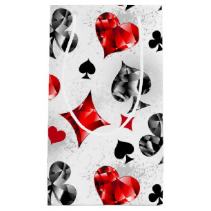 Poker Player Gambler Playing Card Suits Las Vegas Small Gift Bag