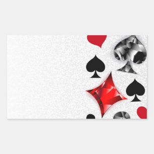 Poker Player Gambler Playing Card Suits Las Vegas Sticker
