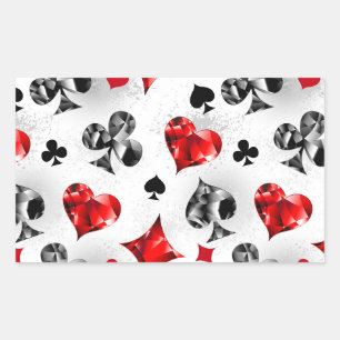 Poker Player Gambler Playing Card Suits Las Vegas Sticker