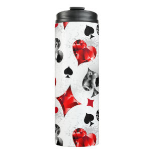 Poker Player Gambler Playing Card Suits Las Vegas Thermal Tumbler