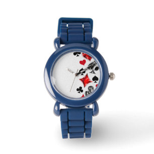 Poker Player Gambler Playing Card Suits Las Vegas Watch