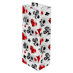 Poker Player Gambler Playing Card Suits Las Vegas Wine Gift Bag