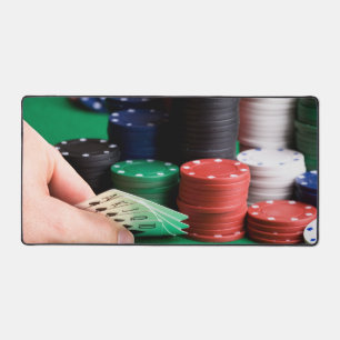 Poker Player Gambling Desk Mat