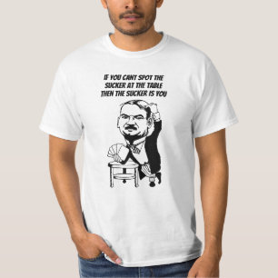 Poker Player Game Cartoon Man Quotes Art T-Shirt