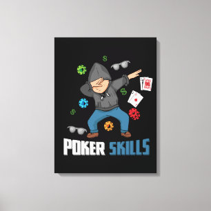 Poker Player Gifts Men Texas Holdem Casino Poker Canvas Print