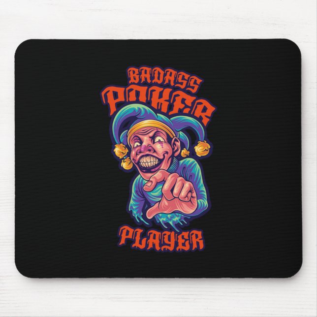 Poker Player Jester Casino Gambling Cards Gift Mouse Pad (Front)