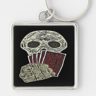 Poker Player Keychain