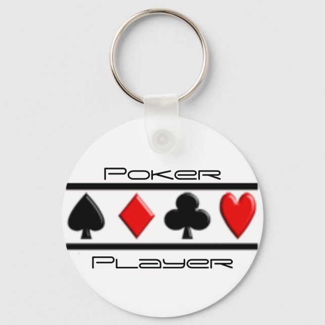 Poker Player Keychain (Front)