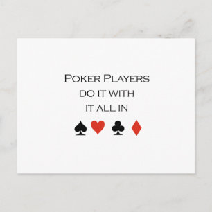 Poker players do it all in T-shirt Postcard