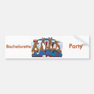 Poker Playing Bachelorette party Bumper Sticker