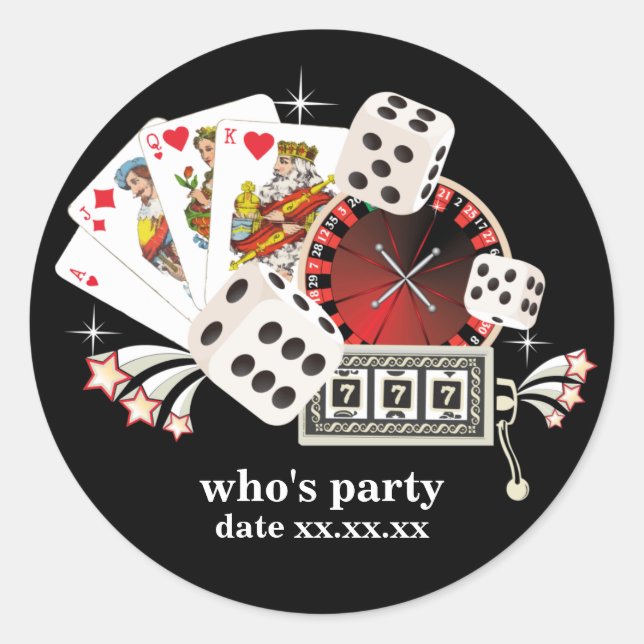 Poker Playing Card, casino, autocollants (Devant)