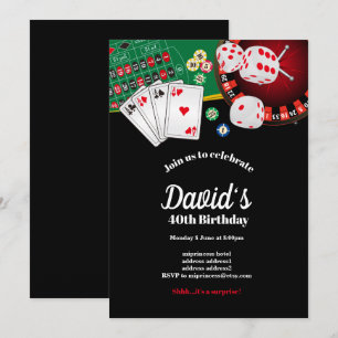 Poker Playing Card, invitation de la fête de casin