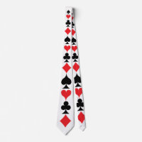 Poker Playing Card Suits Novelty Party Neck Tie