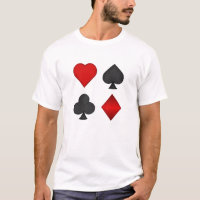 Poker: Playing Card Suits: T-Shirt: Black Jack