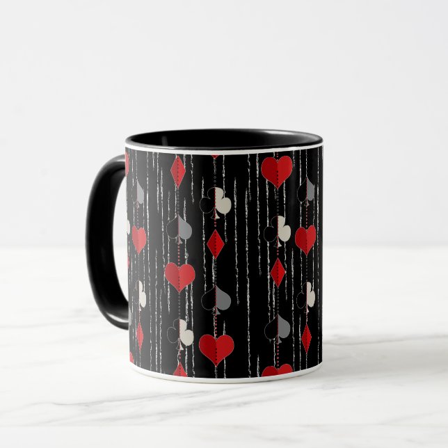 Poker playing card symbols. mug (Front Left)